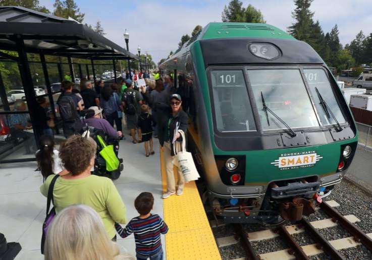 Developing transit options are allowing more people to set up shop/commute from and to Novato bike valley transportation transit parking festival parking